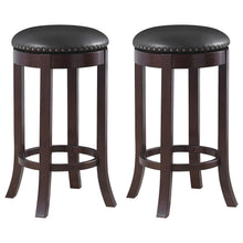 Load image into Gallery viewer, Aboushi Swivel Bar Stools with Upholstered Seat Brown (Set of 2)
