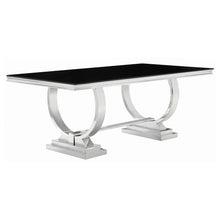 Load image into Gallery viewer, Antoine Rectangular Glass Top Dining Set Chrome