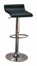 Load image into Gallery viewer, Bidwell 29&quot; Upholstered Backless Adjustable Bar Stools Black and Chrome (Set of 2)