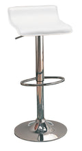 Load image into Gallery viewer, Bidwell 29&quot; Upholstered Backless Adjustable Bar Stools White and Chrome (Set of 2)