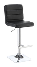 Load image into Gallery viewer, Bianca Upholstered Adjustable Bar Stools Black and Chrome (Set of 2)