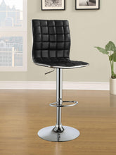 Load image into Gallery viewer, Ashbury Upholstered Adjustable Bar Stools Black and Chrome (Set of 2)