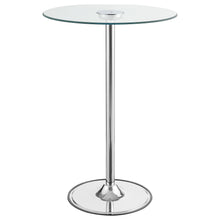 Load image into Gallery viewer, Thea LED Bar Table Chrome and Clear