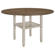 Load image into Gallery viewer, Sarasota Counter Height Table with Shelf Storage Nutmeg and Rustic Cream