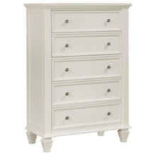 Load image into Gallery viewer, Sandy Beach 5-drawer Rectangular Chest Cream White