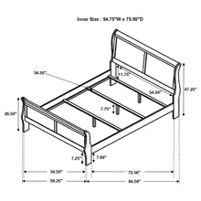 Load image into Gallery viewer, Louis Philippe Sleigh Panel Bed