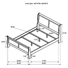Load image into Gallery viewer, Louis Philippe Sleigh Panel Bed