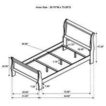 Load image into Gallery viewer, Louis Philippe Sleigh Panel Bed