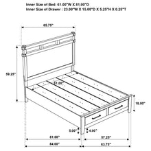 Load image into Gallery viewer, Hazlewood Panel Platform Storage Bed