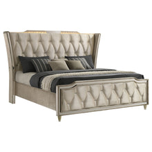 Load image into Gallery viewer, Lorient Wingback Bed with LED Lighting