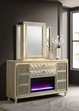Load image into Gallery viewer, Lorient LED Dresser with LED Mirror and Flame Visualizer