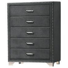 Load image into Gallery viewer, Melody 5-drawer Upholstered Chest Grey