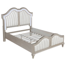 Load image into Gallery viewer, Evangeline Tufted Upholstered Platform Bed Ivory and Silver Oak
