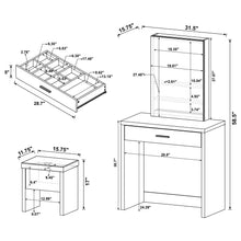 Load image into Gallery viewer, Harvey Makeup Vanity Table with Mirror and Stool
