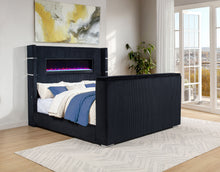 Load image into Gallery viewer, Tisdall Wingback TV Bed with Flame Visualizer