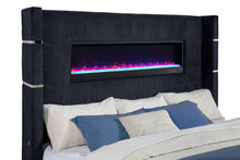 Load image into Gallery viewer, Tisdall Wingback TV Bed with Flame Visualizer