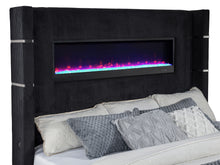 Load image into Gallery viewer, Tisdall Wingback TV Bed with Flame Visualizer