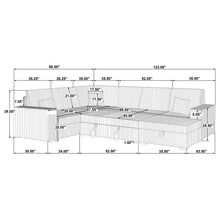 Load image into Gallery viewer, Devonshire Pull-Out Sleeper Sectional Sofa