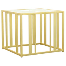 Load image into Gallery viewer, Adri Metal Frame End Table Matte Brass