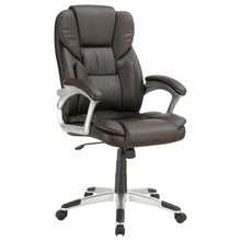Load image into Gallery viewer, Kaffir Adjustable Height Office Chair Dark Brown and Silver