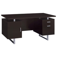 Load image into Gallery viewer, Lawtey Rectangular Storage Office Desk Cappuccino