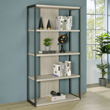 Load image into Gallery viewer, Loomis 4-shelf Bookcase Whitewashed Grey