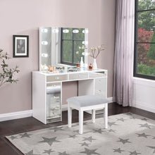 Load image into Gallery viewer, Regina Makeup Vanity Table with LED Mirror and Stool