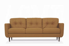 Load image into Gallery viewer, Radwan Camel Leather Sofa