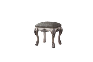 Dresden Vintage Bone White & PU Vanity Stool