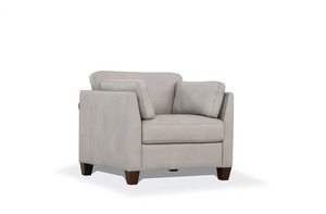 Matias Dusty White Leather Chair