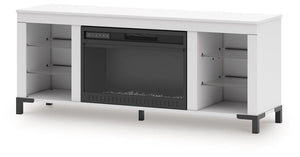 Brollevi 60" TV Stand with Electric Fireplace