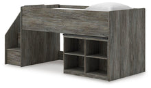 Load image into Gallery viewer, Frandern Loft Bed with Bookcase Storage
