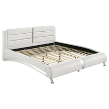 Load image into Gallery viewer, Jeremaine California King, E.King, &amp; Queen Upholstered Bed White image