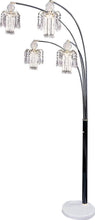 Load image into Gallery viewer, Maisel Floor Lamp with 4 Staggered Shades Black