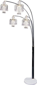 Maisel Floor Lamp with 4 Staggered Shades Black