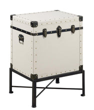 Load image into Gallery viewer, Nancy Accent Cabinet with Nailhead Trim White