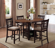 Load image into Gallery viewer, Lavon Oval Counter Height Table Light Chestnut and Espresso