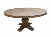 Load image into Gallery viewer, Florence Round Pedestal Dining Table Rustic Smoke