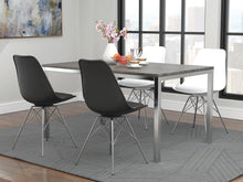 Load image into Gallery viewer, Juniper Armless Dining Chairs Black and Chrome (Set of 2)
