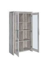 Load image into Gallery viewer, Alejo 2-door Tall Cabinet Grey Driftwood