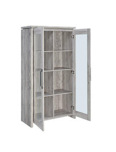 Alejo 2-door Tall Cabinet Grey Driftwood