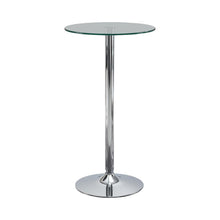 Load image into Gallery viewer, Abiline Glass Top Round Bar Table Chrome