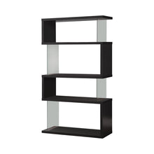 Load image into Gallery viewer, Emelle 4-tier Bookcase Black and Clear