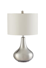 Load image into Gallery viewer, Junko Drum Shade Table Lamp Chrome and White