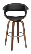 Load image into Gallery viewer, Zion Upholstered Swivel Bar Stool Walnut and Black