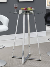 Load image into Gallery viewer, Zanella Glass Top Bar Table Chrome