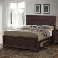 Load image into Gallery viewer, Kauffman California King, Eastren King, &amp; Queen Panel Bed Dark Cocoa