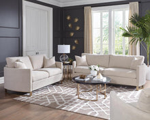 Load image into Gallery viewer, Corliss Upholstered Arched Arms Sofa Beige