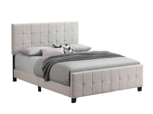 Load image into Gallery viewer, Fairfield Eastern King &amp; Queen Upholstered Panel Bed Beige &amp; Grey