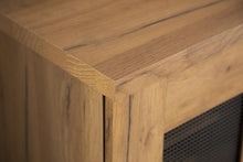 Load image into Gallery viewer, Bristol Metal Mesh Door Accent Cabinet Golden Oak